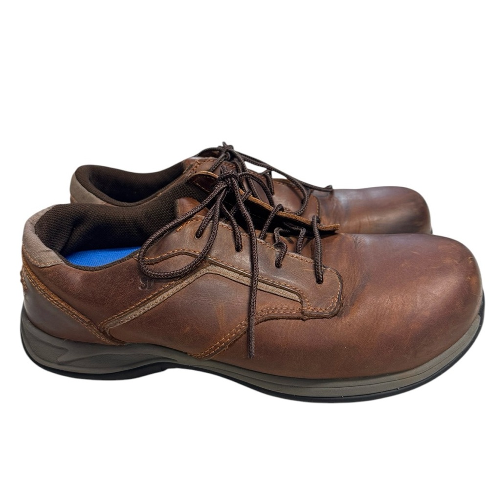 Redwing Men’s Comfortpro Safety Toe Oxfords Brown Leather Size 9.5